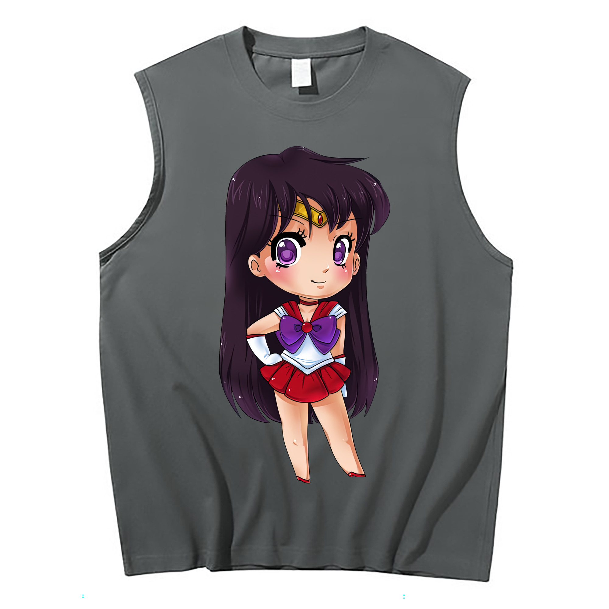 （画像用） 美少女戦士セーラームーン 火野レイ ひの レイ Sailor Moon Hino Rei （セーラーマーズ,Sailor Mars） コットン100％タンクトップ（フロントプリント）